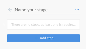 Stage configuration pane